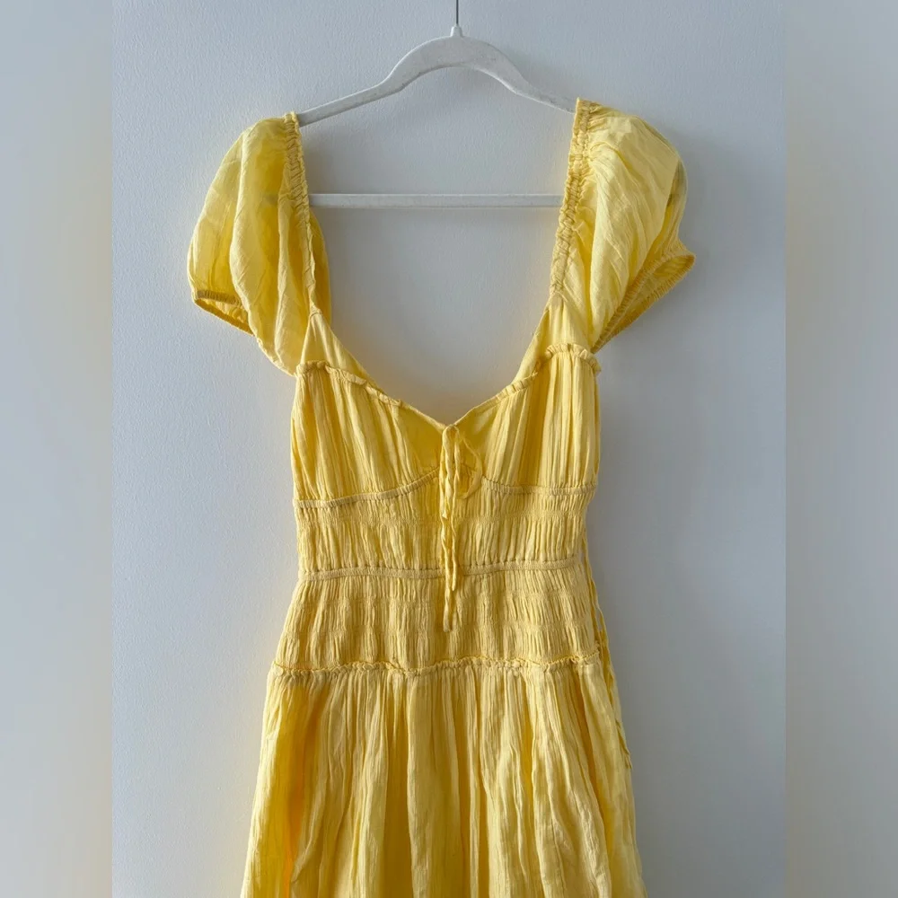 FREE PEOPLE Feeling Bonita Midi Dress in Pineapple Slice M - Picture 6 of 10